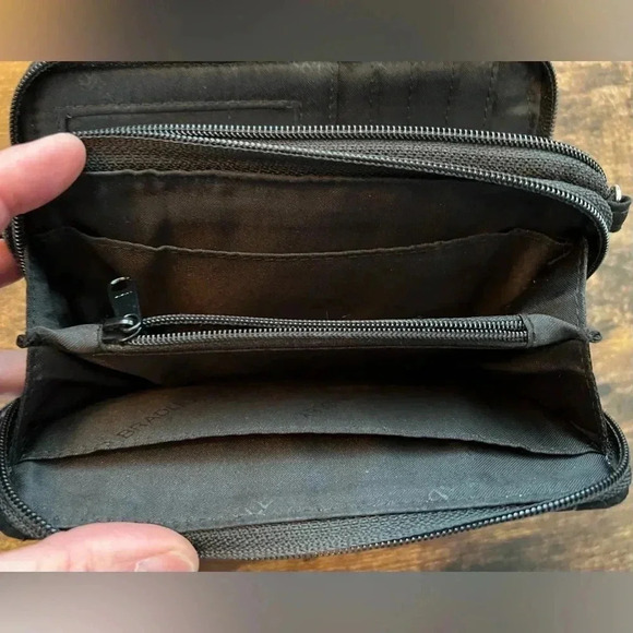 Vera Bradley | black microfiber women’s wallet. - Picture 5 of 15